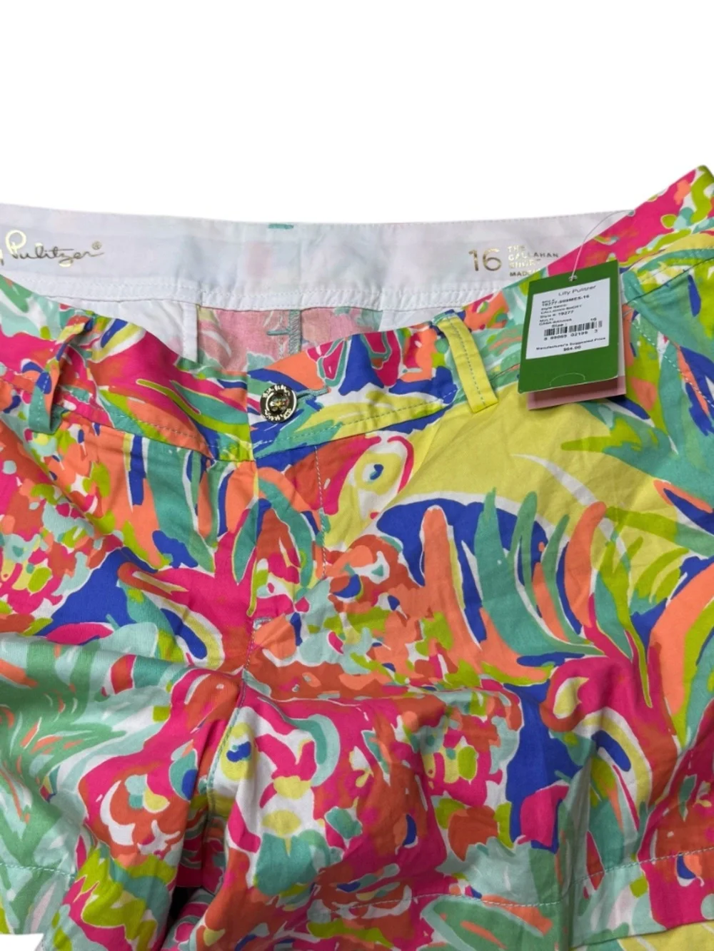Lilly Pulitzer Callahan Shorts Multi Casa Banana Tropical Sz. 16